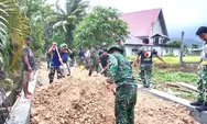 Babinsa Koramil 03/Beo perkokoh kemanunggalan TNI - Rakyat melalui kegiatan Karya Bhakti