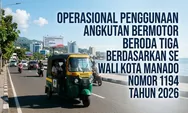 ​Pemkot Manado Atur Operasional Angkutan Bermotor Roda TigaLewat SE Wali Kota Nomor 1194 Tahun 2026