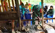 Babinsa Koramil-04/Rainis Bantu dan Pantau Pembangunan RTLH di Wilayah Binaan
