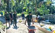 Dukung Karya Bhakti skala besar Babinsa Miangas dan warga Jalin Kebersamaan, Genjot pekerjaan Pengecoran Jalan Desa