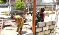 Karya Bakti Skala Besar Babinsa Koramil 04/Rainis Bantu Dalam Giat Rehab RTLH