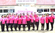 ​Sambut HKGB Ke-74, Polres dan Bhayangkari Kepulauan Talaud Gelar Olahraga Bersama