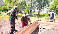 Koramil 1312-01/Kabaruan Aktif Mendampingi Warga, Babinsa Desa Ighik Bantu Pembuatan Boplang dan Papan Maal Fondasi Rumah