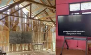Viral Bantuan TV Layar Sentuh di SD Negeri Mboeng NTT: Sekolah Berdinding Bambu dan Belum Aliri Listrik