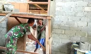 Demi Kesejahteraan Warga, Anggota Koramil 04/Rainis Bantu Pembangunan Penerima RTLH