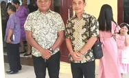 Talaud Babinsa Runerson pea melaksanakan Tugas Pengamanan ibadah Minggu Umat Kristiani di gereja Di Jemaat paradise Taman kasih Melonguane Kelurahan M
