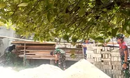 Satgas TMMD Wilayah Koramil Lirung Laksanakan Pengecekan Bahan Rumah RTLH di Kelurahan Lirung Satu