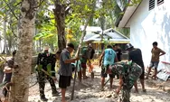 Satgas TMMD Wilayah Koramil Lirung Kerjakan Pondasi Sumur Bor di SDK Nasaret Moronge Selatan