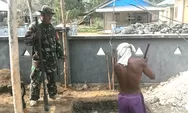 Satgas TMMD Koramil Kabaruan Giat Gali Lubang Resapan dan Kumpulkan Tanah Liat di Desa Kabaruan Timur