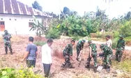 Satgas TMMD ke-130 Bersama Masyarakat Gali Lubang Sirkulasi Air Sumur Bor di Desa Mangaran