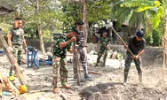 Satgas TMMD Ke-130 Bersama Masyarakat Gencarkan Penggalian Fondasi Tower Sumur Bor di SD Moronge