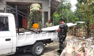 Satgas TMMD ke-130 Kodim 1312/Talaud Distribusikan Material untuk Pembangunan Sumur Bor di Desa Peret