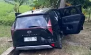 Kecelakaan Tunggal di Ciamis: Mobil Asal Sukabumi Ringsek Usai Hantam Pohon