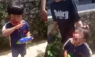Viral! Bocah Asyik Makan Jajanan Tiba-tiba Ditampar dan Dijambak Pria, Warganet Minta Polisi Bertindak