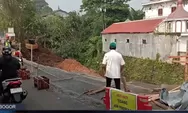Jalan Utama Cikampak Amblas 100 Meter, Hasani Sekretaris Komisi 3 DPRD Kabupaten  Bogor Gerak Cepat Tinjau Lokasi Longsor