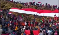 Merah Putih Membentang di Puncak Bawakaraeng, Ribuan Pendaki Rayakan HUT ke-81 RI dari Ketinggian