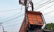 Gagal Taklukkan Pohon Pinang, Warga Riau Gunakan Truk Fuso untuk Ambil Hadiah