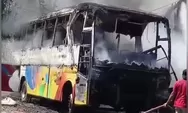 Detik-Detik Mencekam Bus Litha & Co Terbakar di Depan SMAN 5 Makassar, Siswa Panik Berhamburan