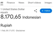 Google Salah Tampilkan Kurs Dollar ke Rupiah Jadi Rp8.170, Terungkap Penyebab dan Bahayanya