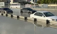 Dubai alias Uni Emirat Arab alami banjir Bandung, mobil tenggelam hingga pembatalan penerbangan