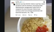 Penumpang Masak Mie Instan Pakai Panci di Kereta, KAI Tegur Keras, Beberkan Akibatnya