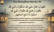 Doa Puasa Hari ke-26 Ramadan: Bacaan, Jadwal Imsak Banjarnegara, dan Keutamaan Menjelang Akhir Ramadan