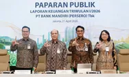 Bank Mandiri Catat Laba Bersih Rp15,4 Triliun di Kuartal I 2026, Kukuhkan Peran sebagai Mitra Strategis Pemerintah