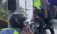 Viral! Oknum Polisi Ditegur Pemotor karena Merokok di Jalan Raya