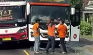 Viral! Kru Bus Harapan Jaya dan Bagong Nyaris Adu Jotos di Kediri, Polisi Turun Tangan