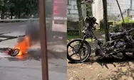 Motor Yamaha Fiz R Terbakar di Depan SPBU Semarang, Viral Usai Dugaan Petugas Tolak APAR