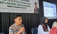Polsek Bontotiro Masuk Madrasah, Ajak Murid MTsN 3 Bulukumba Jadi Pelopor Kebaikan dan Kedisiplinan
