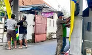 Sambut HUT RI dan HJKB, Warga Babakan Ciamis Kreatif Hiasi Gapura 