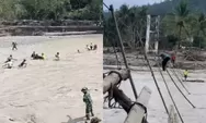 Tali jembatan darurat putus di Aceh Tengah, relawan terjatuh saat salurkan bantuan ke desa terisolir