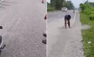 Viral jalan di Sangatta Utara dipenuhi kerikil, siswa SMAN 2 jatuh hingga warganet curhat