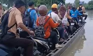 Viral akses penyeberangan memprihatinkan di Way Bungur Lampung Timur, anak sekolah gantian naik rakit
