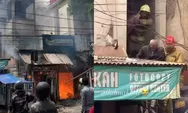 Momen dramatis damkar evakuasi kakek dan cucu saat kebakaran laundry di Bandung