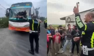 Diduga mabuk, sopir bus PO Harapan Jaya ugal-ugalan di Jombang hingga diamankan polisi