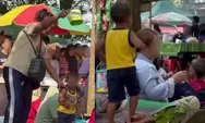Viral anak dipaksa mengemis di CFD Kanjuruhan Malang, dibimbing pakai kayu oleh ibunya