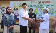 Sholat Idul Adha di Mako Polres Subang, 12 sapi dan 10 domba disalurkan untuk masyarakat