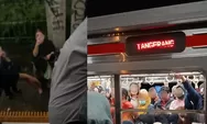 Momen KRL Duri-Tangerang didorong kereta lain, viral usai mogok di tengah perjalanan