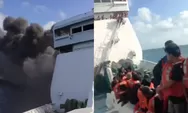 Kronologi KMP Mutiara Sentosa 2 terbakar di perairan Sumenep, penumpang menunggu evakuasi