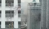 Momen penghuni apartemen Pavilion Jakpus dievakuasi, turun tangga lewat balkon hingga dijemput Bronto Skylift