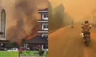 Api berkobar besar, momen mencekam saat karhutla dekati kampus UNISKA Kalsel