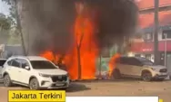 Mobil terbakar di TIS Square Tebet, api merembet ke kendaraan lain