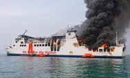 KMP Batumandi terbakar di Merak, 420 penumpang selamat, enam sempat dirawat