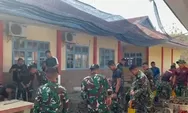 Wujudkan Masjid Darurat, Prajurit TNI dan Warga Desa Tetingi Gayo Lues Bahu-membahu Bangun Tempat Ibadah