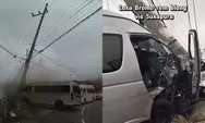 Viral Video Hiace Tabrak Mobil dan Tiang Listrik di Jalur Bromo, Sopir Diduga Hindari Kerumunan Warga yang Sedang Hajatan