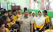 Momen Prabowo Semangati Siswa SMPN 111 yang Ingin Jadi Presiden