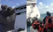 KMP Mutiara Sentosa Dua Terbakar di Sumenep, Ratusan Penumpang Dievakuasi