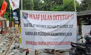 Jalan Gurame Raya Kelurahan Depok Jaya Direkonstruksi, DPUPR Mohon Maaf dan Minta Warga Hindari Jalan Tersebut